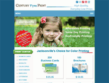 Tablet Screenshot of centuryprintjax.com